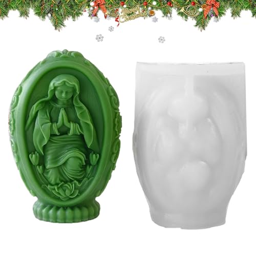 Virgin Mary Mold, Religious Soap Mold, 3.15x2.56in Easter Statue Caster, 3d Plaster Design, Reusable Silicone Material for Fondant Resin Gypsum Sculpture Art Crafting Virgin Mary Mold, Religious Soap Mold, 3.15x2.56in Easter Statue Caster, 3d Plaster Design, Reusable Silicone Material for Fondant Resin Gypsum Sculpture Art Crafting von Generisch