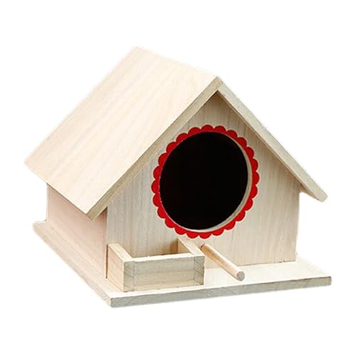 Vogelhäuser für den Garten – Vogelhaus aus Holz | Nest | große Häuser für draußen | hängendes Naturholz Vogelhaus | Holznest Wohnplatz für Garten Fenster Outdoor Haus von Generisch