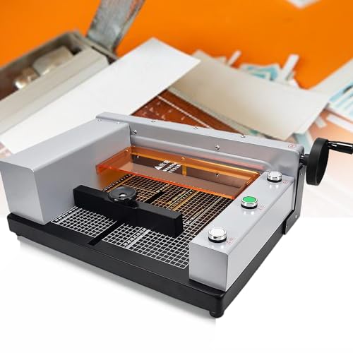 Vollautomatischer elektrischer Papierschneider für den Schreibtisch, robuster A4-Kartentrimmer mit Sicherheitsschutz für große Schnittstärken Vollautomatischer elektrischer Papierschneider für den Schreibtisch, robuster A4-Kartentrimmer mit Sicherheitsschutz für große Schnittstärken von Generisch