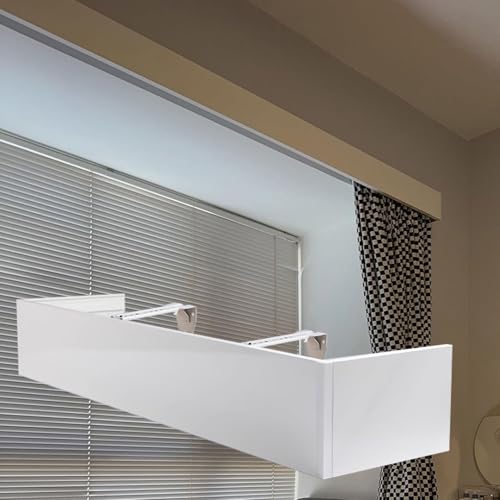 Vorhang, Querbehang zur Wandmontage, ohne Schienen, 99/42/46/59/60/63/70/72/80/92/96/274,3 cm, dekoratives Volant-Gesimsbrett, Gardinenstangenabdeckung (450 cm) von Generisch