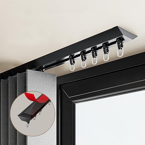 Vorhangschiene, Deckenhalterung, selbstklebend, kein Bohren, Design für Wohnzimmer, Schlafzimmer, Duschtrenner, nicht flexible Installation Vorhangschiene, Deckenhalterung, selbstklebend, kein Bohren, Design für Wohnzimmer, Schlafzimmer, Duschtrenner, nicht flexible Installation von Generisch