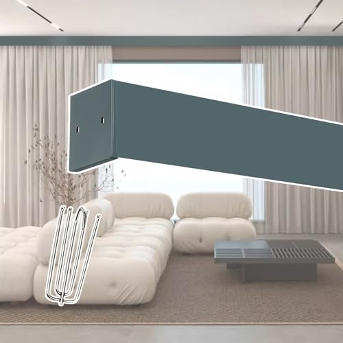 Vorhangschiene, modern, 2-in-1-Vorhang, Einzelschiene, schneidbar, leise, Schiebevorhangstangen-Trenner, für Schlafzimmer, mit Vorhangbehang, Deckenvorhangstangen-Set Vorhangschiene, modern, 2-in-1-Vorhang, Einzelschiene, schneidbar, leise, Schiebevorhangstangen-Trenner, für Schlafzimmer, mit Vorhangbehang, Deckenvorhangstangen-Set von Generisch