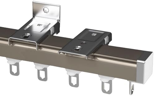 Vorhangschienen-Set, 500 cm, langlebig und leise, komplettes Zubehör für reibungslosen Betrieb, einfache Installation, perfekt für Heimdekoration und Fensterbehandlungen Vorhangschienen-Set, 500 cm, langlebig und leise, komplettes Zubehör für reibungslosen Betrieb, einfache Installation, perfekt für Heimdekoration und Fensterbehandlungen von Generisch