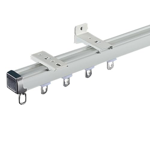 Vorhangschienen-Set, robuste Aluminium-Deckenschiene für Raumteiler und Schiebevorhangschienensystem Vorhangschienen-Set, robuste Aluminium-Deckenschiene für Raumteiler und Schiebevorhangschienensystem von Generisch