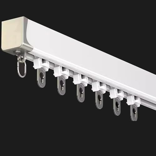 Vorhangschienen-Set aus Aluminium, 2,5 m, Schiebeteiler-System für Wohnmobile/Krankenhaus, nahtlose Deckenmontage, anpassbar, weiße Vorhangschienenlösung Vorhangschienen-Set aus Aluminium, 2,5 m, Schiebeteiler-System für Wohnmobile/Krankenhaus, nahtlose Deckenmontage, anpassbar, weiße Vorhangschienenlösung von Generisch