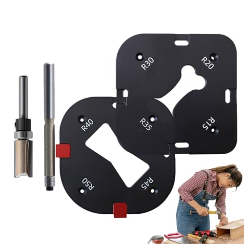 Vorlage für Router -Eckradius, Holzbearbeitungsvorlagen | Aluminiumlegierung Holz Arbeitsbogen -Kabinen -Werkzeug - Schnelle Jig -Router -Bitvorlagen zum Profilieren von Abgrabungen des Abkämmens Vorlage für Router -Eckradius, Holzbearbeitungsvorlagen | Aluminiumlegierung Holz Arbeitsbogen -Kabinen -Werkzeug - Schnelle Jig -Router -Bitvorlagen zum Profilieren von Abgrabungen des Abkämmens von Generisch