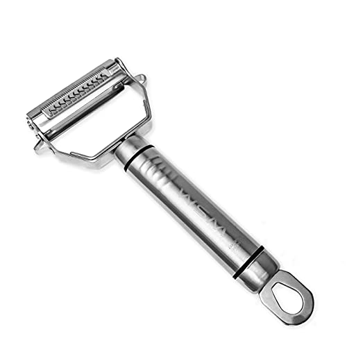 WSM Edelstahl Julienneschneider 2in1 Sparschäler | Gemüseschäler und Obstschäler | Doppelklinge für Schälen und Streifenschnitt für Gemüse Nudeln + 2 Baumwolle Küchen Vorratsbeutel WSM Edelstahl Julienneschneider 2in1 Sparschäler | Gemüseschäler und Obstschäler | Doppelklinge für Schälen und Streifenschnitt für Gemüse Nudeln + 2 Baumwolle Küchen Vorratsbeutel von generisch