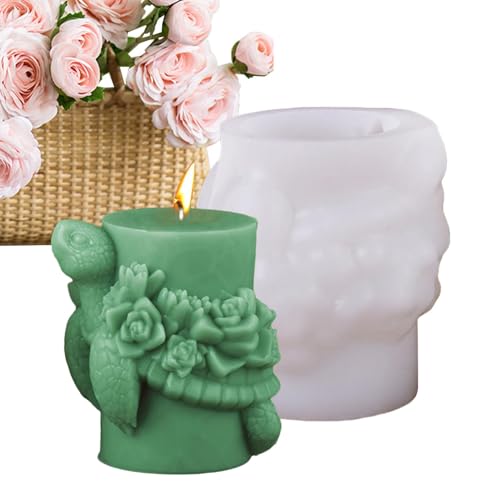 Wachsform In Form Einer Schildkröte - Schildkrötensilikonformen Für Kerzenherstellung | Aromatherapie Epoxidharz Zigeuner Schimmel Sukkulente Schildkrötenform | Harz Tierformen 3D -Kerzenkuchen von Generisch