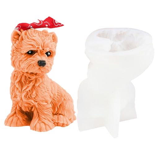 Wachsform für Hunde 3D – realistische Silikon-Welpenform, flexible Handarbeitsstruktur, kunstvolle -Ornamente | Strapazierfähiges Hundekerzenform-Set Wachsform für Hunde 3D – realistische Silikon-Welpenform, flexible Handarbeitsstruktur, kunstvolle -Ornamente | Strapazierfähiges Hundekerzenform-Set von Generisch