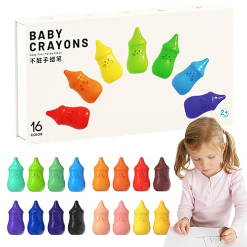Wachsmalstifte – bunte Buntstifte zum Ausmalen, 8 Farben, 16 Farben, 24 Farben, Fingermalstifte, Kinder-Kunstbedarf für Mädchen, , Kinder von Generisch