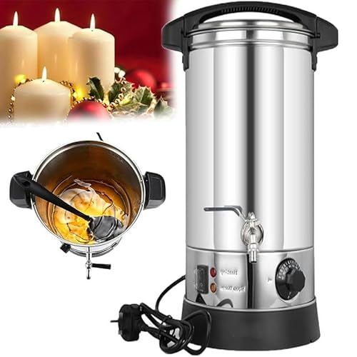 Wachsschmelzgerät zur Kerzenherstellung - 4,5 kg Kapazität Schmelztopf für Sojawachs und Seifenbasis, einfaches Ausgießen, antihaftbeschichtete Innenseite, ideal zum Basteln von selbstgemachten Kerzen von Generisch