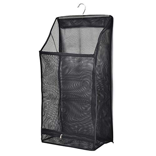 Wäschekorb zum Aufhängen, Netzstoff, Wäschekorb, Wäschesack, faltbarer Hängekorb für Kleidung, tragbar, platzsparende Aufbewahrungstasche, Kleider-Organizer für Badezimmer, Kleiderschrank Wäschekorb zum Aufhängen, Netzstoff, Wäschekorb, Wäschesack, faltbarer Hängekorb für Kleidung, tragbar, platzsparende Aufbewahrungstasche, Kleider-Organizer für Badezimmer, Kleiderschrank von Generisch