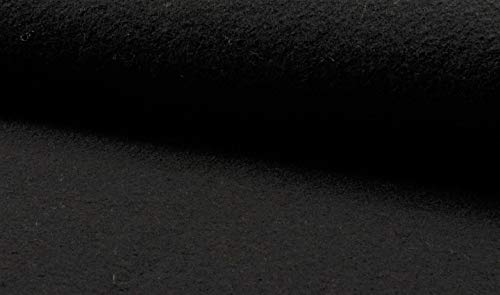Walkloden, Walkstoff, 100% Wolle, Meterware, 0,5m, Loden, Trachtenstoffe, Wollwalk, Wollwalk (Schwarz) von Generisch