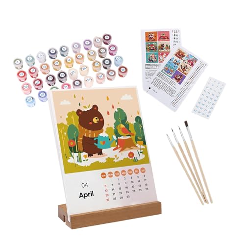 Wall Calendar - Desk Calendar | 2025 Kalender | 2025 Wandkalender | Malerei By Numbers Kalender | 2025 Monthly Kalender mit Pinsel & Acrylfarbe | Kalender Desk Dekorationen für Zuhause, & Schule Wall Calendar - Desk Calendar | 2025 Kalender | 2025 Wandkalender | Malerei By Numbers Kalender | 2025 Monthly Kalender mit Pinsel & Acrylfarbe | Kalender Desk Dekorationen für Zuhause, & Schule von Generisch