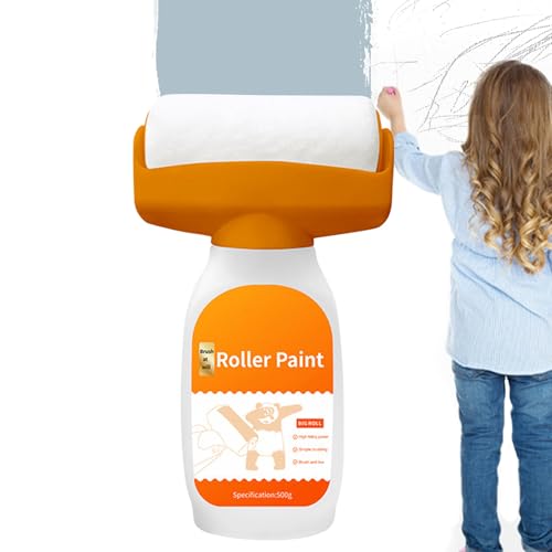 Wandfarbe Ausbessern Weiß, 2 In 1 Wandreparatur RollbüRste, Wandreparatur RollbüRste, Mit Wandreparaturpaste, Rollenfarbe, Wand Reparatur Creme, Wandfarbe Ausbessern Weiß Mit Wandreparaturpaste, Für von Generisch