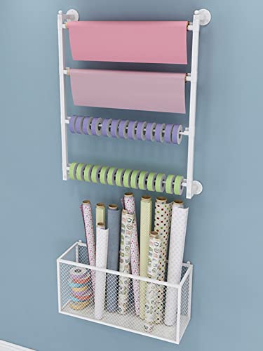 Wandhalterung, 2er-Set mit abnehmbarer Stange für effiziente Aufbewahrung von Geschenkpapier, ideal für Bastelräume, kleine Räume, Einzelhandelsgeschäfte und Konditoreien Wandhalterung, 2er-Set mit abnehmbarer Stange für effiziente Aufbewahrung von Geschenkpapier, ideal für Bastelräume, kleine Räume, Einzelhandelsgeschäfte und Konditoreien von Generisch