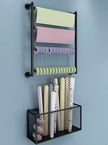 Wandhalterung, 2er-Set mit abnehmbarer Stange für effiziente Aufbewahrung von Geschenkpapier, ideal für Bastelräume, kleine Räume, Einzelhandelsgeschäfte und Konditoreien Wandhalterung, 2er-Set mit abnehmbarer Stange für effiziente Aufbewahrung von Geschenkpapier, ideal für Bastelräume, kleine Räume, Einzelhandelsgeschäfte und Konditoreien von Generisch