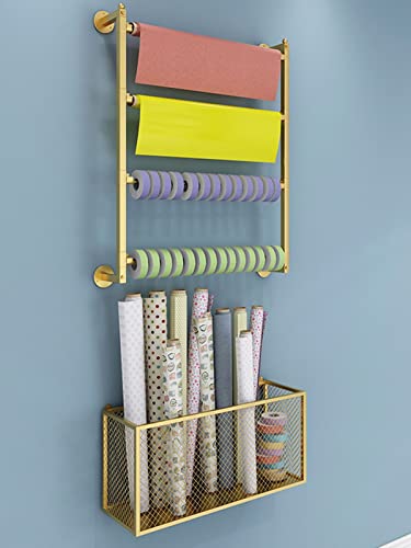 Wandhalterung, 2er-Set mit abnehmbarer Stange für effiziente Aufbewahrung von Geschenkpapier, ideal für Bastelräume, kleine Räume, Einzelhandelsgeschäfte und Konditoreien Wandhalterung, 2er-Set mit abnehmbarer Stange für effiziente Aufbewahrung von Geschenkpapier, ideal für Bastelräume, kleine Räume, Einzelhandelsgeschäfte und Konditoreien von Generisch