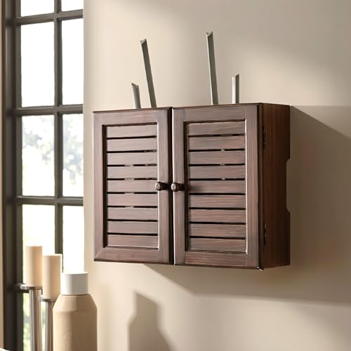 Wandmontierte Aufbewahrungsbox, versteckter Kabelmanagement-Organizer, Medien-Aufbewahrungsschrank für Wohnzimmer, Büro und Schlafzimmer, starke Tragkraft, Braun, 2 x 47 cm Wandmontierte Aufbewahrungsbox, versteckter Kabelmanagement-Organizer, Medien-Aufbewahrungsschrank für Wohnzimmer, Büro und Schlafzimmer, starke Tragkraft, Braun, 2 x 47 cm von Generisch