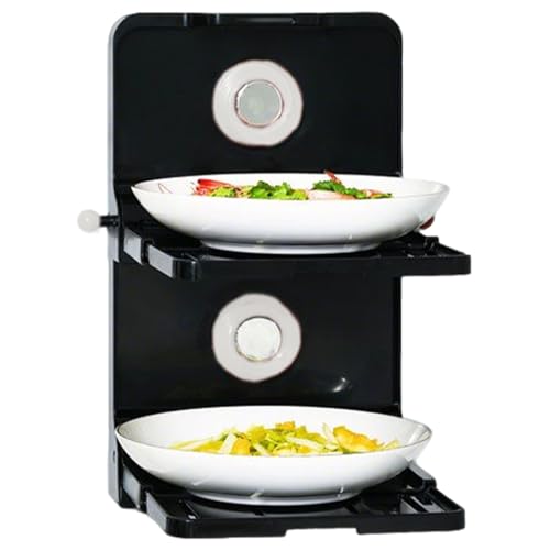 Wandmontierte Küchen-Lebensmittelzubereitungs-Tabletts, Saugnapf, Küchen-Beilagen-Aufbewahrungsregal, kein Stanzen, multifunktional, starke Tragfähigkeit, -Aufbewahrungsstation für glatte von Generisch