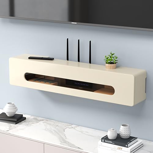 Wandmontierte WiFi-Box für Router- und Kabelmanagement, organisiert Steckdosenleisten und Kabel in Haus und Büro von Generisch