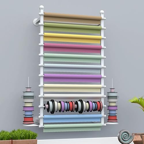 Wandmontierter Bandhalter und Organizer, extra großes Präsentationsregal für den Einzelhandel, Hängeregal für Näh- und Geschenkpapier Wandmontierter Bandhalter und Organizer, extra großes Präsentationsregal für den Einzelhandel, Hängeregal für Näh- und Geschenkpapier von Generisch