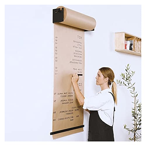 Wandmontierter Kraftpapierspender & Schneider, lange Metzgerpapierrolle für Café-Menünotizen, Küchenwanddekoration, Doodle Zeichenbrett Wandmontierter Kraftpapierspender & Schneider, lange Metzgerpapierrolle für Café-Menünotizen, Küchenwanddekoration, Doodle Zeichenbrett von Generisch