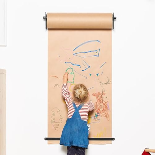 Wandmontierter Papierrollenhalter für Kinder, Metall-Kraftpapierspender, DIY-Schreibtablett zum Zeichnen und Notizen, Bauernhaus-Dekor Wandmontierter Papierrollenhalter für Kinder, Metall-Kraftpapierspender, DIY-Schreibtablett zum Zeichnen und Notizen, Bauernhaus-Dekor von Generisch