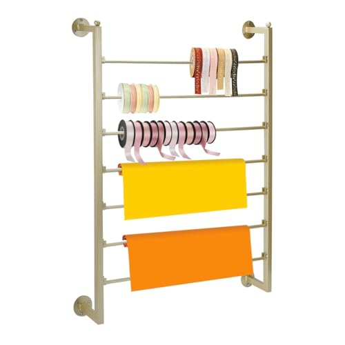 Wandmontiertes Band-Organizer, platzsparende Aufbewahrungslösung für Bastelräume und Geschenkverpackungen Wandmontiertes Band-Organizer, platzsparende Aufbewahrungslösung für Bastelräume und Geschenkverpackungen von Generisch