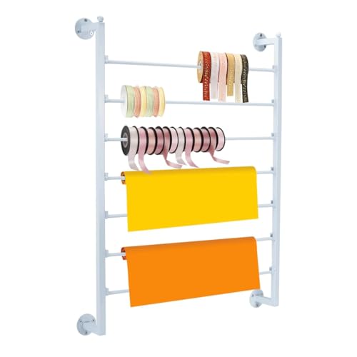Wandmontiertes Band-Organizer, platzsparende Aufbewahrungslösung für Bastelräume und Geschenkverpackungen Wandmontiertes Band-Organizer, platzsparende Aufbewahrungslösung für Bastelräume und Geschenkverpackungen von Generisch