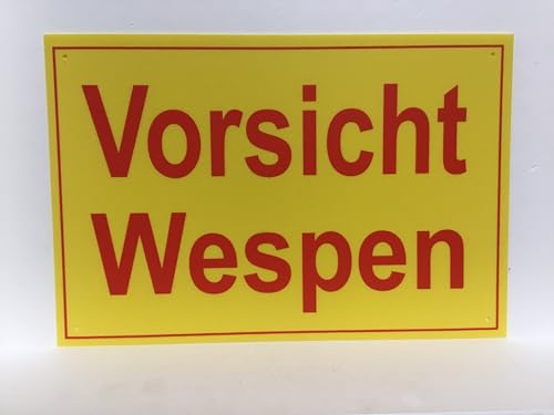 Warnschild -Vorsicht Wespen - 30x20cm 1mm starkes PVC, lichtfest,Löcher in den Ecken.Imker Imkerei Wespenschützer Bienenberater Warnschild -Vorsicht Wespen - 30x20cm 1mm starkes PVC, lichtfest,Löcher in den Ecken.Imker Imkerei Wespenschützer Bienenberater von Generisch
