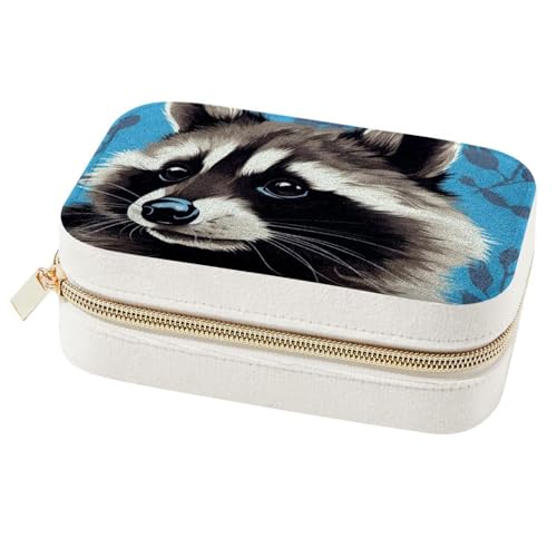Waschbär, stilvolle und geräumige Schmuckschatulle für Damen und Mädchen, Reise-Präsentations-Aufbewahrung für Ringe, Ohrringe, Halsketten, Armbänder, Armreifen Waschbär, stilvolle und geräumige Schmuckschatulle für Damen und Mädchen, Reise-Präsentations-Aufbewahrung für Ringe, Ohrringe, Halsketten, Armbänder, Armreifen von Generisch