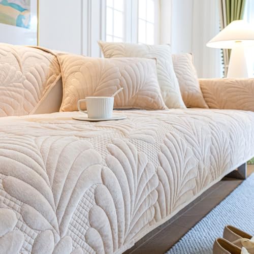Waschbarer, rutschfester Sofabezug, Katze, kratzfest, Universal-Eck-Couch-Schutz, Plüschstoff für Ledersofas, L-förmiger Sofa-Schonbezug von Generisch