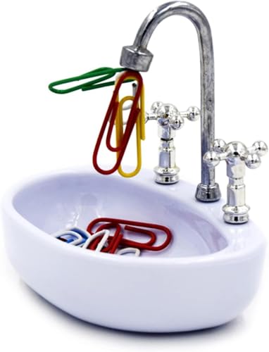 Waschbecken Büroklammerspender, Magnetischer Büroklammern Spender, Büroklammerhalter Schreibtisch Organizer, Lustige Geschenke Büro Waschbecken Büroklammerspender, Magnetischer Büroklammern Spender, Büroklammerhalter Schreibtisch Organizer, Lustige Geschenke Büro von Generisch