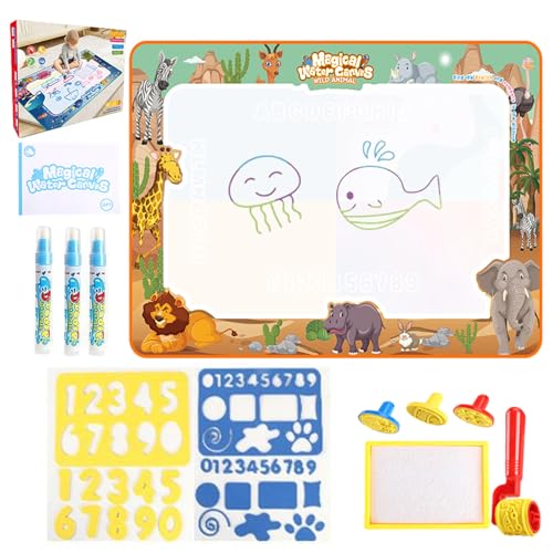 Wasser-Doodle-Zeichenblock, Kinderspielzeug Wasser-Doodle-Matte | 150 x 90 cm großes Zeichenmatten-Spielzeug - -Zeichenbrett, Zeichenmatten-Spielzeug, Wassermalmatte, kein Durcheinander, pädagogisch, Wasser-Doodle-Zeichenblock, Kinderspielzeug Wasser-Doodle-Matte | 150 x 90 cm großes Zeichenmatten-Spielzeug - -Zeichenbrett, Zeichenmatten-Spielzeug, Wassermalmatte, kein Durcheinander, pädagogisch, von Generisch