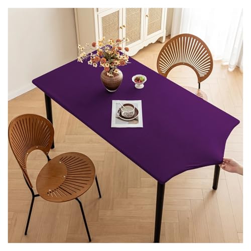 Wasserdichte, elastische Tischdecke, einfarbig, Folienschutz für Esszimmer, Party und Picknick, 90 x 150 cm, wasserabweisend, Tisch- und Schreibtischunterlage, Violett Wasserdichte, elastische Tischdecke, einfarbig, Folienschutz für Esszimmer, Party und Picknick, 90 x 150 cm, wasserabweisend, Tisch- und Schreibtischunterlage, Violett von Generisch