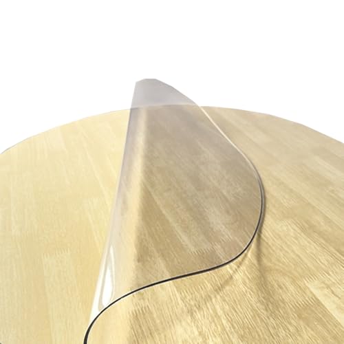 Wasserdichte Tischdecke, PVC, 1 mm dick, rund, rutschfest, transparent, für Café, Esszimmer und Garten Wasserdichte Tischdecke, PVC, 1 mm dick, rund, rutschfest, transparent, für Café, Esszimmer und Garten von Generisch