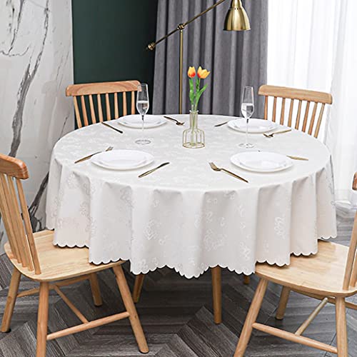 Wasserdichte Tischdecke im europäischen Stil, Vinyl-Abdeckung, öl- und auslaufsicher, knitterfrei, wiederverwendbar, für Esszimmer, Buffets, Partys und Camping, Weiß, 200,7 cm Wasserdichte Tischdecke im europäischen Stil, Vinyl-Abdeckung, öl- und auslaufsicher, knitterfrei, wiederverwendbar, für Esszimmer, Buffets, Partys und Camping, Weiß, 200,7 cm von Generisch