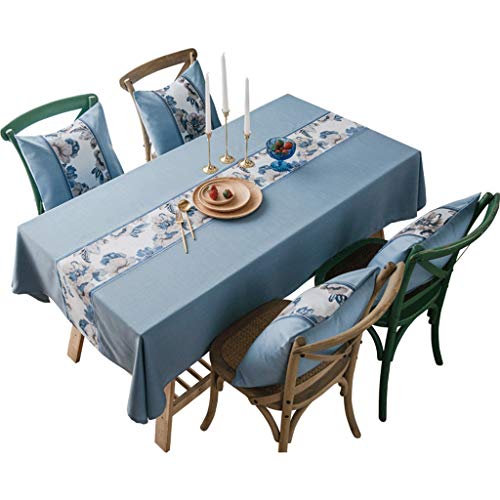 Wasserdichte bestickte Tischdecke aus Leinen mit Quasten, dickes, rechteckiges Design für Hochzeit, Essen und Tee, Größe 135 x 210 cm, öldicht Wasserdichte bestickte Tischdecke aus Leinen mit Quasten, dickes, rechteckiges Design für Hochzeit, Essen und Tee, Größe 135 x 210 cm, öldicht von Generisch