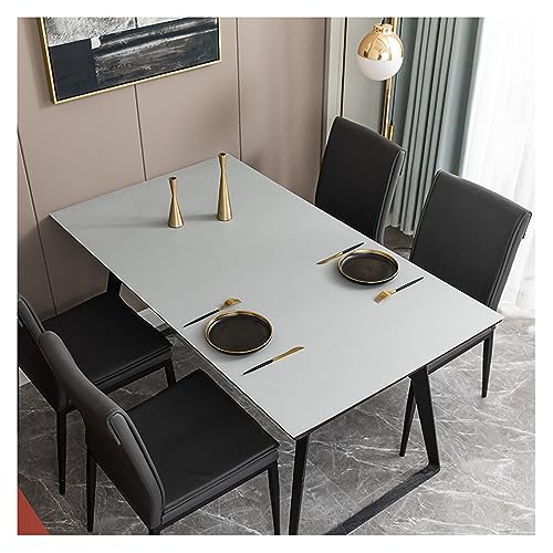 Wasserdichte rechteckige Tischdecke, benutzerdefinierte Größe, schmutzabweisend, für den Außenbereich, Gartentisch, 80 x 80 cm, Hellgrau, perfekt für Essen und Veranstaltungen von Generisch