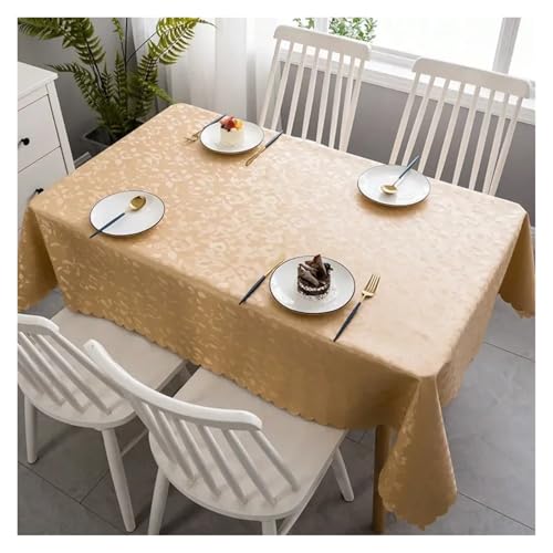 Wasserdichte rechteckige Tischdecke, öldicht, PU-Tischdecke für Esszimmer, alle Jahreszeiten, Schutz, 140 x 180 cm, Khaqi, langlebig und stilvoll, Heimdekoration Wasserdichte rechteckige Tischdecke, öldicht, PU-Tischdecke für Esszimmer, alle Jahreszeiten, Schutz, 140 x 180 cm, Khaqi, langlebig und stilvoll, Heimdekoration von Generisch