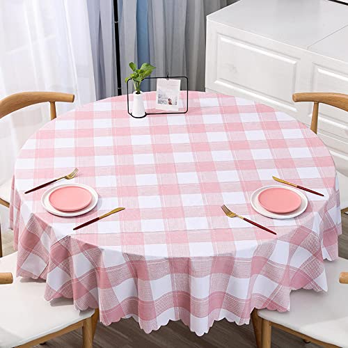 Wasserdichte runde Tischdecke, PVC, 200 cm, langlebig und verschleißfest, ideal für Esszimmer, Picknick und Party, elegantes Design in Weiß und Rosa, perfekt für Zuhause und Veranstaltungen Wasserdichte runde Tischdecke, PVC, 200 cm, langlebig und verschleißfest, ideal für Esszimmer, Picknick und Party, elegantes Design in Weiß und Rosa, perfekt für Zuhause und Veranstaltungen von Generisch