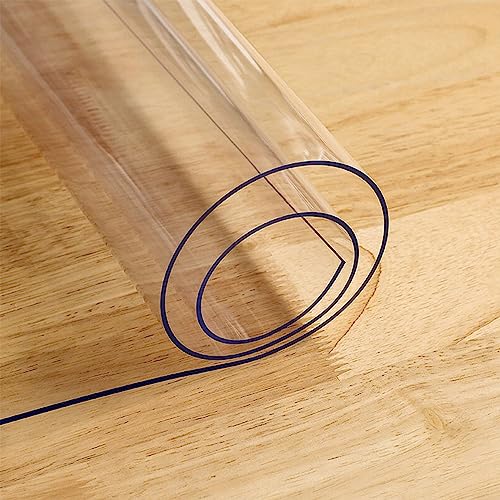 Wasserdichte transparente Kunststoff-Tischdecke, 120 x 175 cm, kein Schrumpfen, kein Geruch, leicht zu schneiden, perfekt für Buffets, Hochzeiten, Partys und Restaurants, 2 mm dick, rechtwinkliges Wasserdichte transparente Kunststoff-Tischdecke, 120 x 175 cm, kein Schrumpfen, kein Geruch, leicht zu schneiden, perfekt für Buffets, Hochzeiten, Partys und Restaurants, 2 mm dick, rechtwinkliges von Generisch