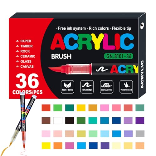 Wasserdichter Acrylfarben-Marker, verbesserter Kunstmalstift, multifunktionaler Acrylfarben-Marker, Kunst- und Bastelbedarf, für Kinder und Erwachsene Wasserdichter Acrylfarben-Marker, verbesserter Kunstmalstift, multifunktionaler Acrylfarben-Marker, Kunst- und Bastelbedarf, für Kinder und Erwachsene von Generisch