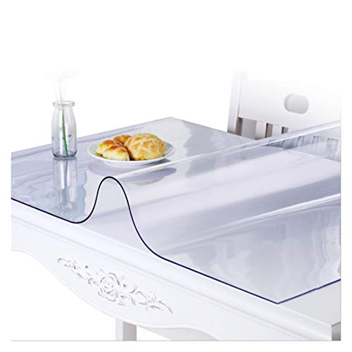 Wasserdichter PVC-Tischschutz – transparente, kratzfeste Tischdecke für Ess- und Couchtische, anpassbare Größen (3,0 mm, 100 x 100 cm) – leicht zu reinigen von Generisch