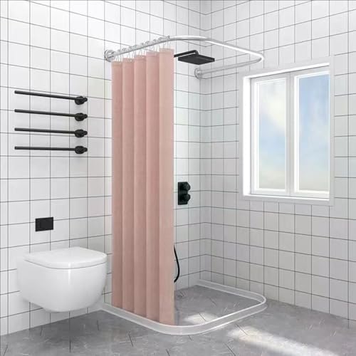 Wasserdichter faltbarer Duschvorhang, strapazierfähig, Leinenstruktur, Magnetverschluss, Duschstange im Lieferumfang enthalten, Trocken- und Nasstrennung, ideal für Badezimmer und Ankleidezimmer, 110 Wasserdichter faltbarer Duschvorhang, strapazierfähig, Leinenstruktur, Magnetverschluss, Duschstange im Lieferumfang enthalten, Trocken- und Nasstrennung, ideal für Badezimmer und Ankleidezimmer, 110 von Generisch