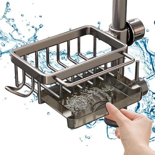 Wasserhahn-Halterung, Küchenschwammhalter, Küchenspüle, Schwammhalter, Wasserhahn-Aufbewahrungskorb für den Schreibtisch Wasserhahn-Halterung, Küchenschwammhalter, Küchenspüle, Schwammhalter, Wasserhahn-Aufbewahrungskorb für den Schreibtisch von Generisch