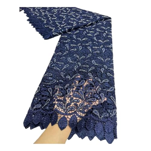 Wasserlösliche Guisolid-Kordel, Spitze, afrikanische Pailletten, Spitzenstoff, Hochzeit, Party, Nähen Wasserlösliche Guisolid-Kordel, Spitze, afrikanische Pailletten, Spitzenstoff, Hochzeit, Party, Nähen von Generisch