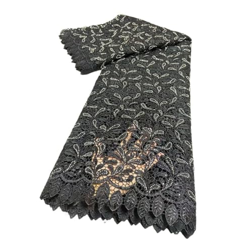 Wasserlösliche Guisolid-Kordel, Spitze, afrikanische Pailletten, Spitzenstoff, Hochzeit, Party, Nähen Wasserlösliche Guisolid-Kordel, Spitze, afrikanische Pailletten, Spitzenstoff, Hochzeit, Party, Nähen von Generisch