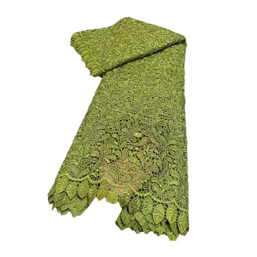 Wasserlösliche Guisolid-Kordel, Spitze, afrikanische Pailletten, Spitzenstoff, Hochzeit, Party, Nähen Wasserlösliche Guisolid-Kordel, Spitze, afrikanische Pailletten, Spitzenstoff, Hochzeit, Party, Nähen von Generisch